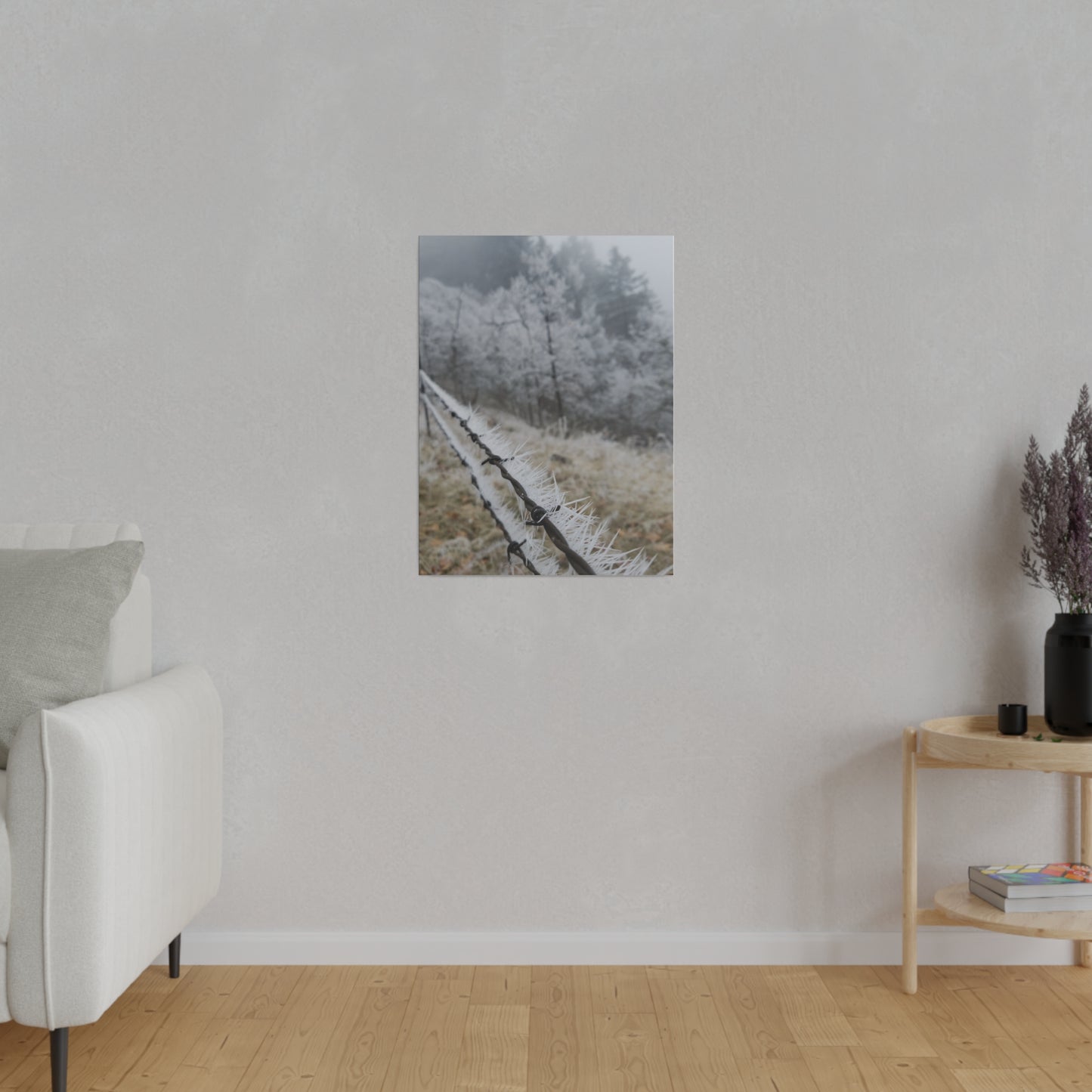 Frosty Fence Canvas