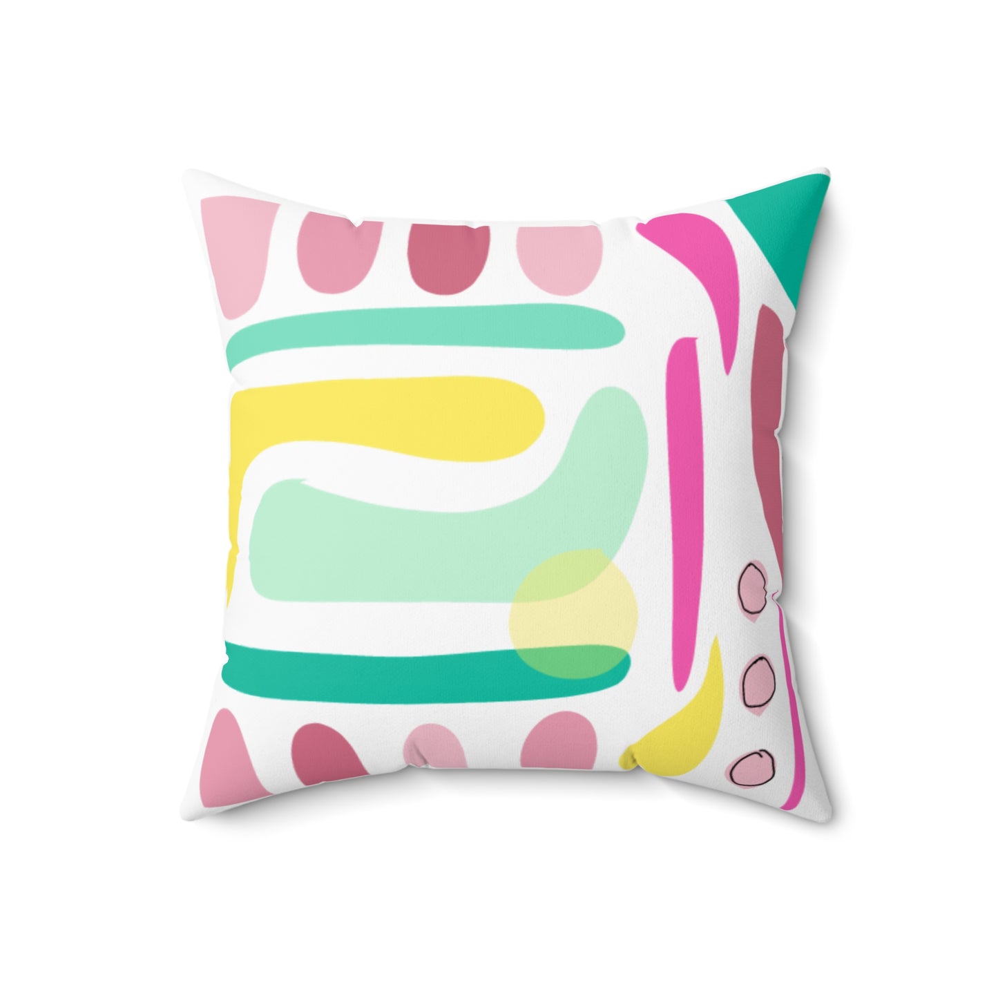 Pastel PoMo Square Pillow