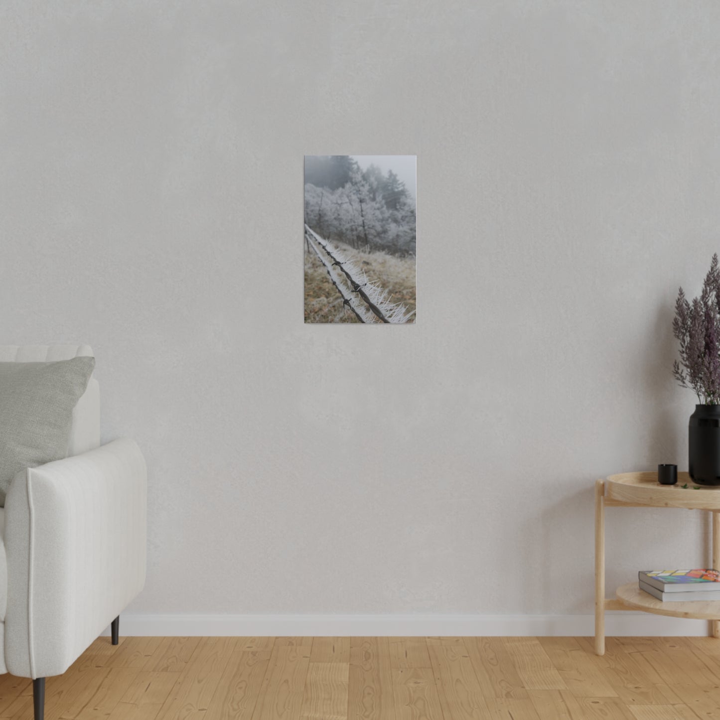 Frosty Fence Canvas