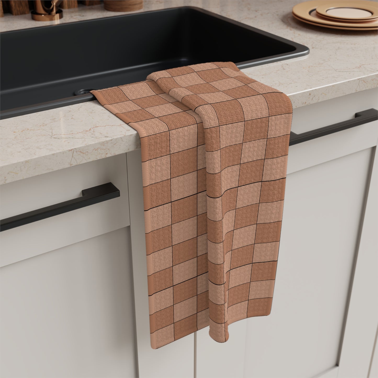 Microfiber Kitchen Towel - Elemental 1 in Rust