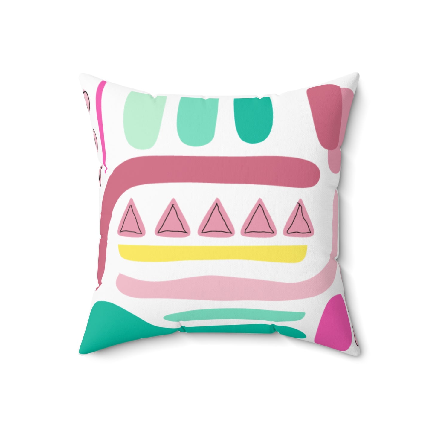 Pastel PoMo Square Pillow