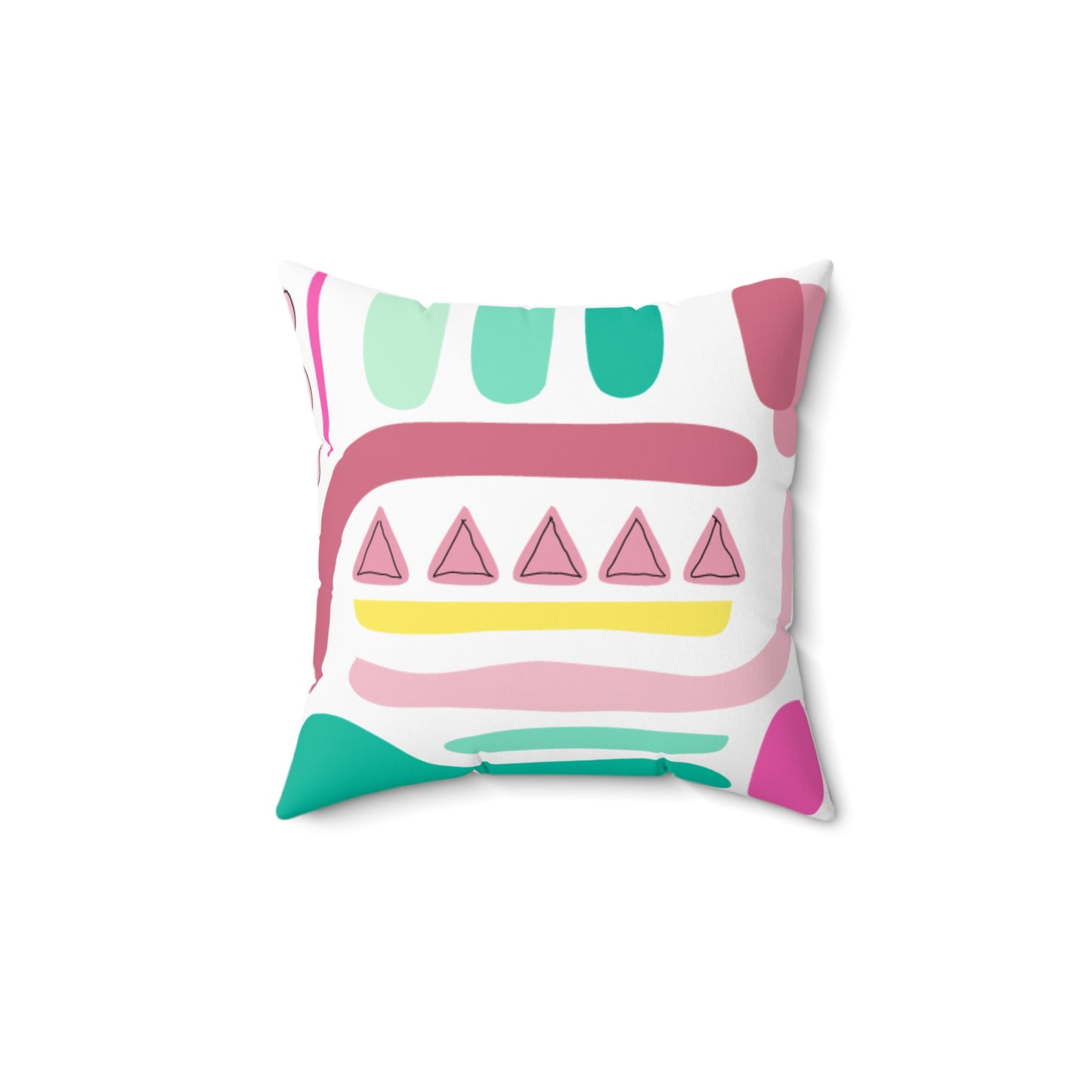 Pastel PoMo Square Pillow