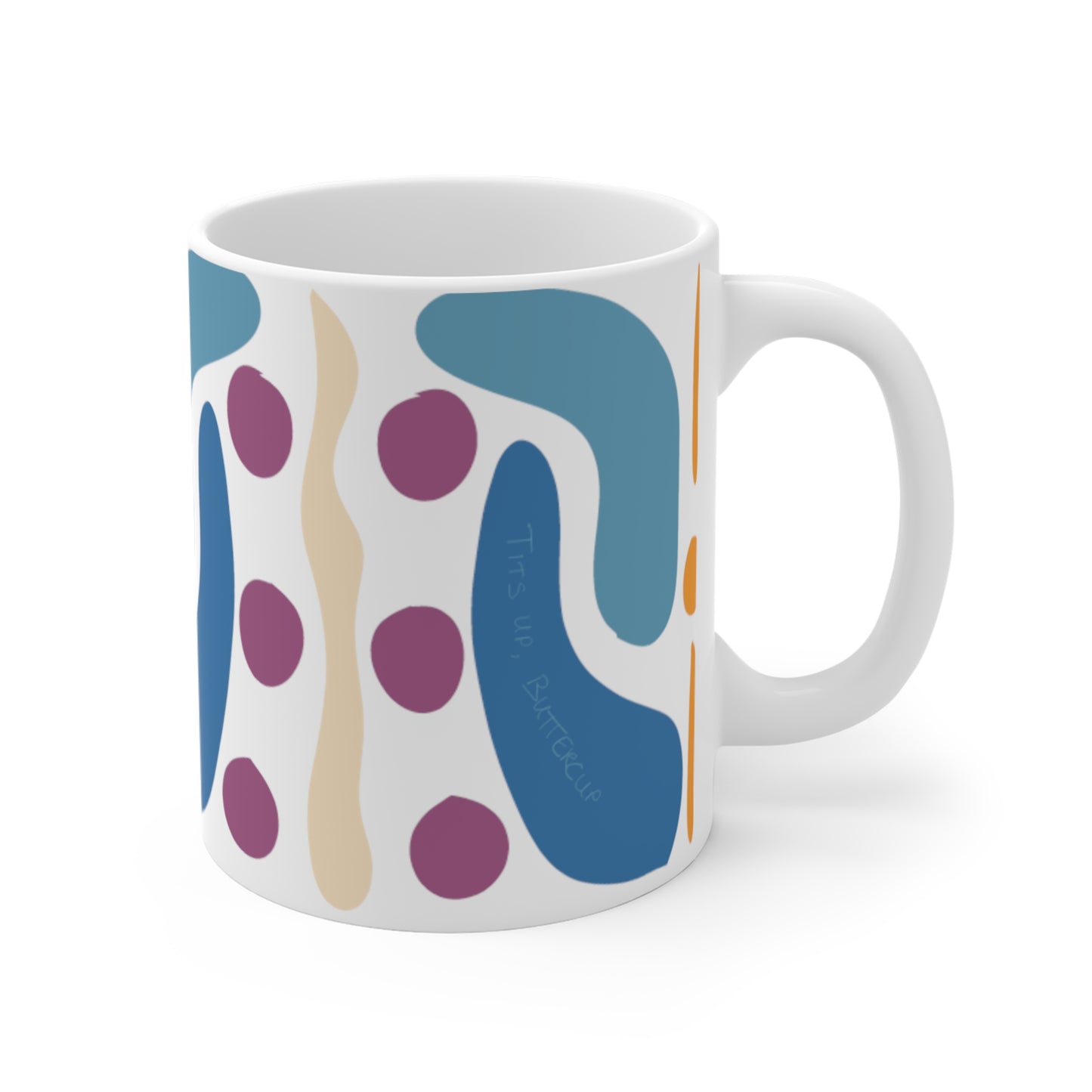 Tits up, Buttercup Mug, 11oz