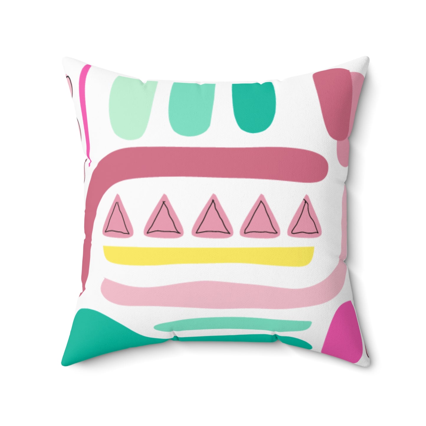 Pastel PoMo Square Pillow