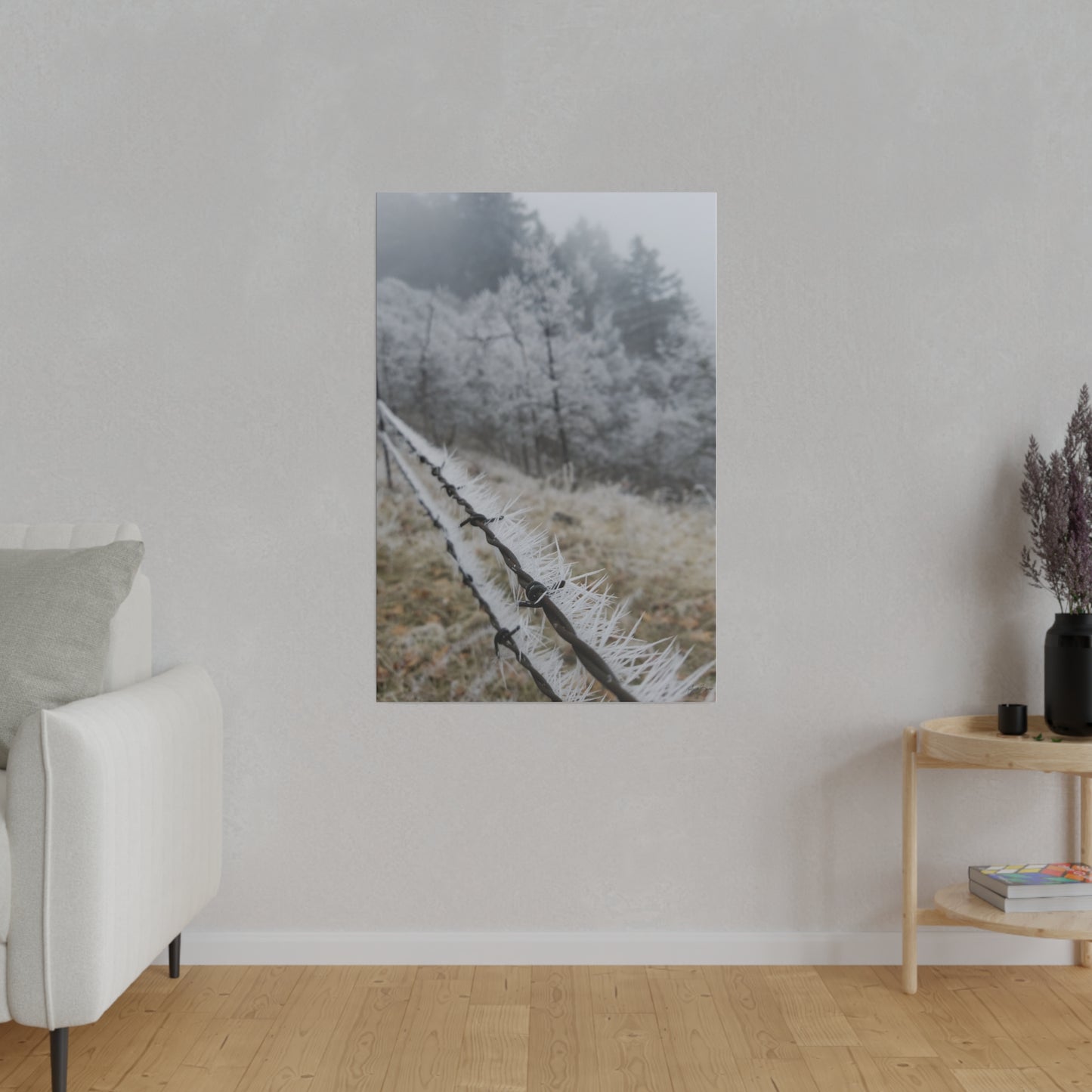 Frosty Fence Canvas